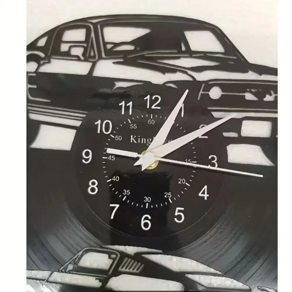 NEW Fastback Ford Mustang Vinyl Record Album Cut‎ Wall Clock Muscle Car 68-73
